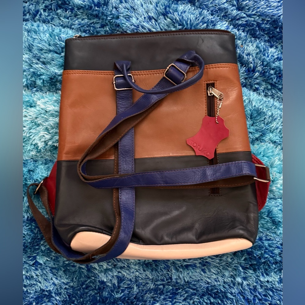 Soruka Patchwork Leather Backpack | Multicolor | … - image 2